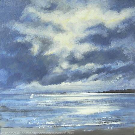 dramatic morning sun on the sea