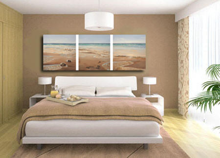 Far Out Triptych in room