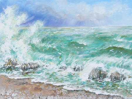 Stormy Waves Onshore