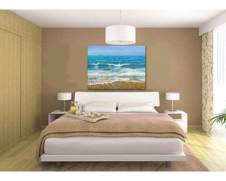 Waves Painting in a room