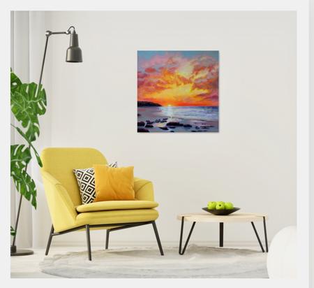 Sunset Beach in a room setting 