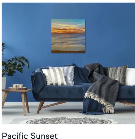 Painting in room setting 