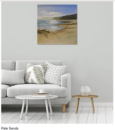 Painting in a room setting 