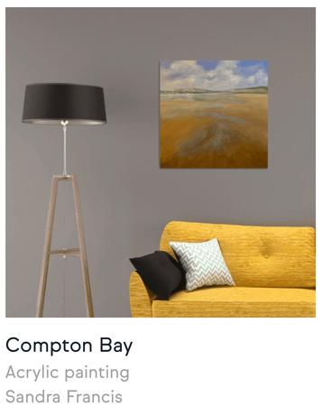 Compton Bay in room setting 