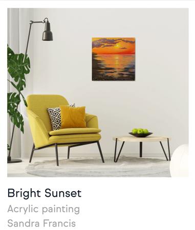Bright Sunset in a room setting 