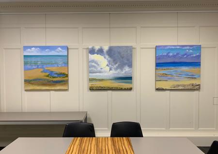 Paintings exhibited by littlevangogh company in situ  