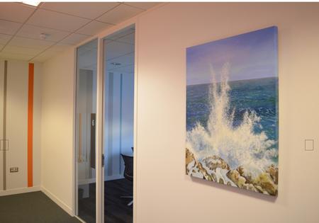 Paintings exhibited by littlevangogh company in situ  