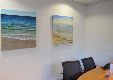 Paintings exhibited by littlevangogh company in situ  