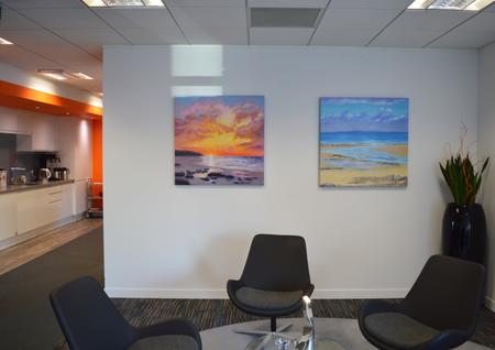 Paintings exhibited by littlevangogh company in situ  