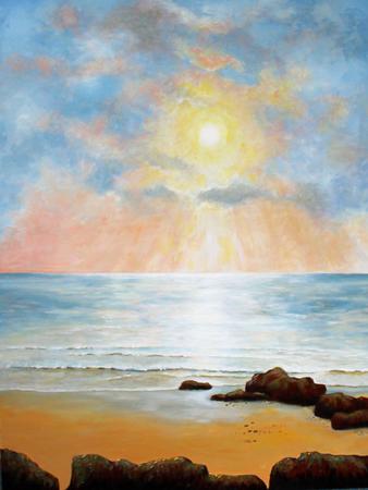 Morning Sun on the Sandy Beach