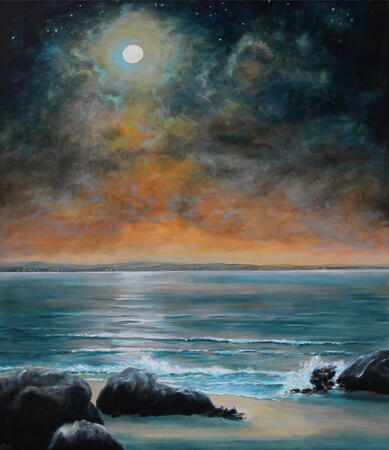 Moonlight over the Solent 