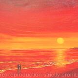 Romantic Couple at Red Sunset