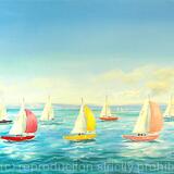  Mermaid Yachts with the Spinnakers Up.