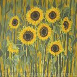 Floral Symphony in Green and Yellow