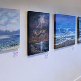 Paintings hanging in the Malvern Exhibition