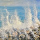 A Splash of Surf on Rocks 