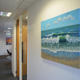 Paintings exhibited by littlevangogh company in situ  