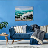 Crashing Waves on the Rocks 