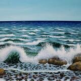 White Waves across the Sea