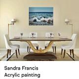 White Waves across the Sea in a room 