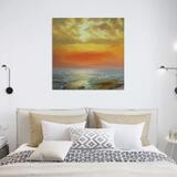 Golden sunrise in room 