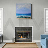 Sparkling Sea shore in a room setting 