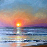 Bright Sunrise over the Sea 