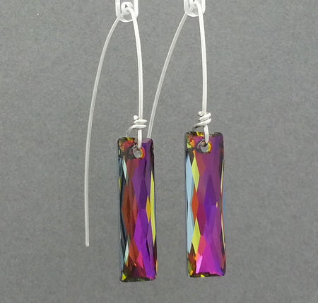 Swarovski Sterling Rainbow Threader Earrings 