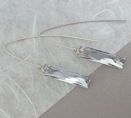 SWAROVSKI Comet Argent Silver Threader Earrings