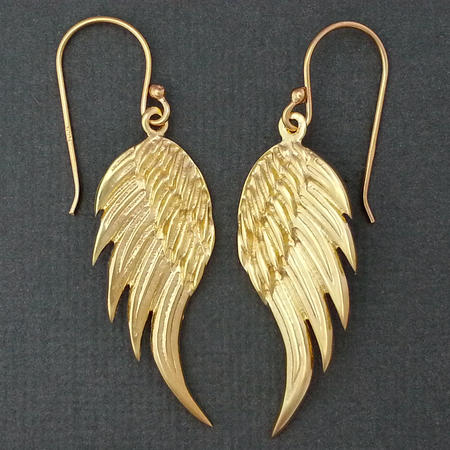 Angel Wing Gold Vermeil Earrings