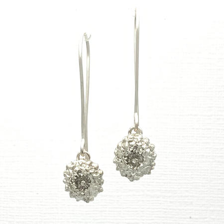 Little Chrysanthemum Flower Silver Earrings