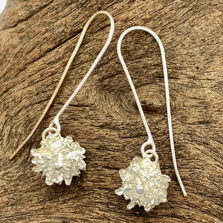 Little Dahlia Flower Silver Earrings
