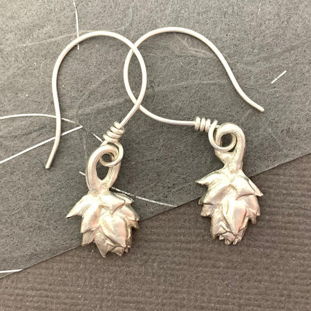 Azalea Flower Bud Silver Earrings
