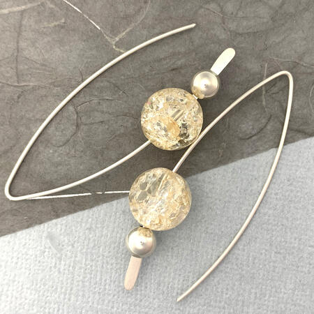 Rock Crystal Minimalist Threaders