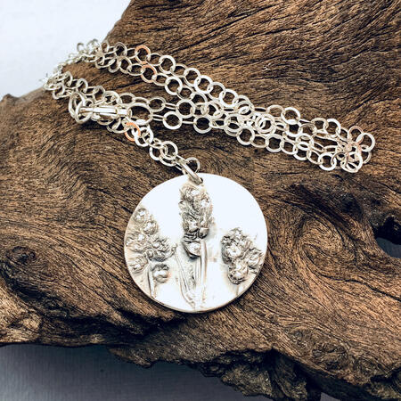 Lavender Silver Pendant