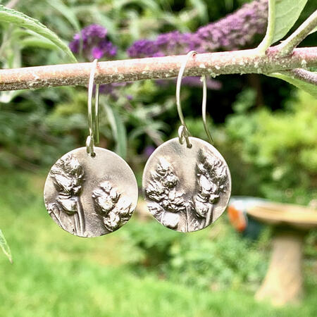 Hoop Lavender Earrings