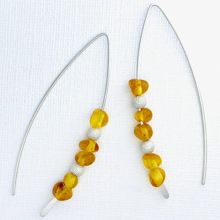 Amber Threader Earrings
