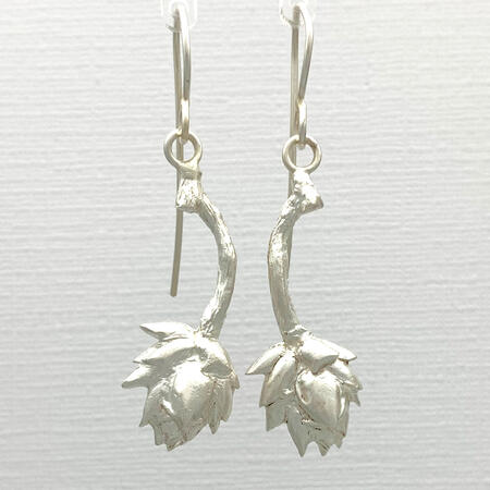 Azalea Flower Silver Earrings