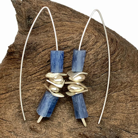 SOLD. Raw Blue Kyanite Threaders