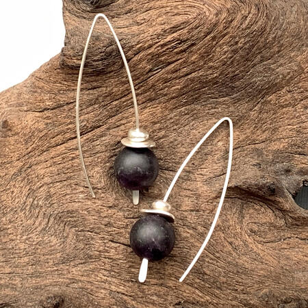 Dark Amethyst Swing Earrings