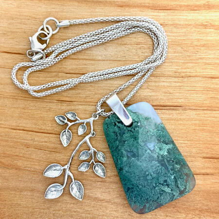 SOLD. Moss Agate Pendant