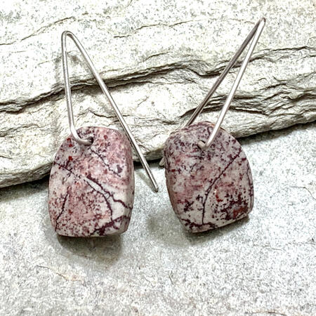 SOLD. Jasper Silver Earrings