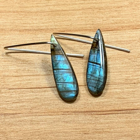 Teardrop Labradorite Sterling Earrings