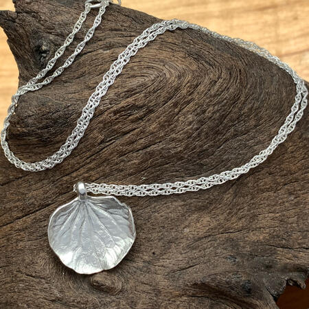 Hydrangea Petal Silver Pendant