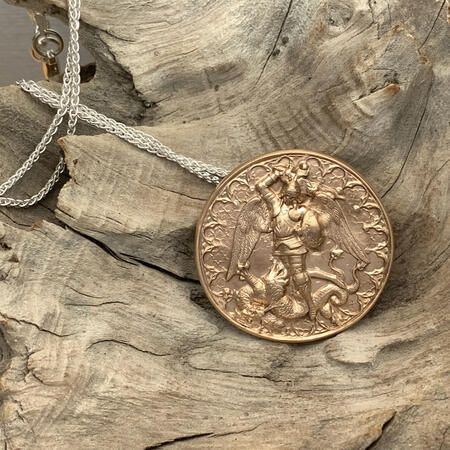 Bronze Archangel Michael Pendant