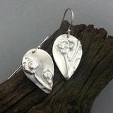 Spring Flower Earrings in fine silver