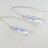 SOLD. Swarovski AB Silver Threader Earrings