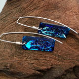 Swarovski Blue Threader Style Earrings 