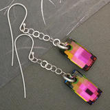 Swarovski Multicoloured Rectangular Earrings