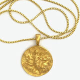 SOLD. Aurora Goddess of Dawn Gold Vermeil Pendant